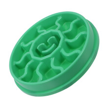Bol pentru câini cu hrănire lentă, verde deschis, ABS, 1 bucată
