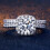 925 Silver White Sapphire Engagement Ring Set 2