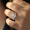 White Sapphire Engagement Ring Set 2.00 Ct Round 925 Silver 2