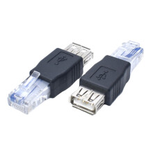 Adaptateur Ethernet vers USB RJ45 mâle vers USB femelle (lot de 2)