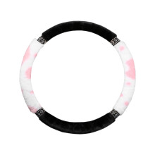 Women's Winter Cowhide Steering Wheel Cover Soft Warm