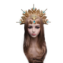 Tiara feminina, acessório de cabelo vintage em formato de coroa.