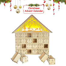 Calendário do Advento de Buxo 2025 Contagem Regressiva para o Natal Branco