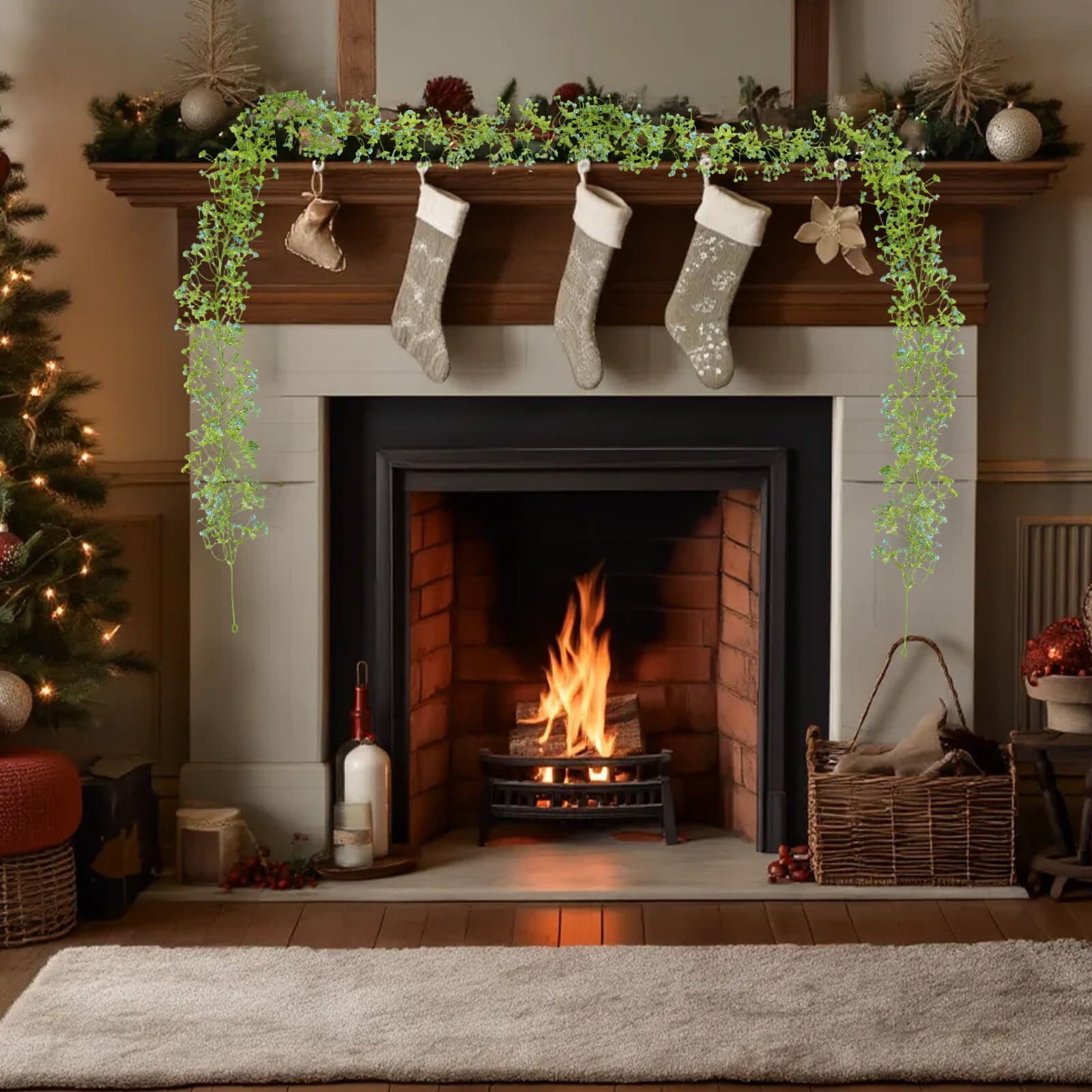 Artificial Baby's Breath Garland Blue 5.7 ft 1 pc on OnBuy