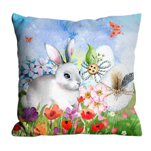 Easter Throw Pillow Covers Linen 18x18 Inch