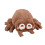 Springspin pluche speelgoed bruin 17 cm 1