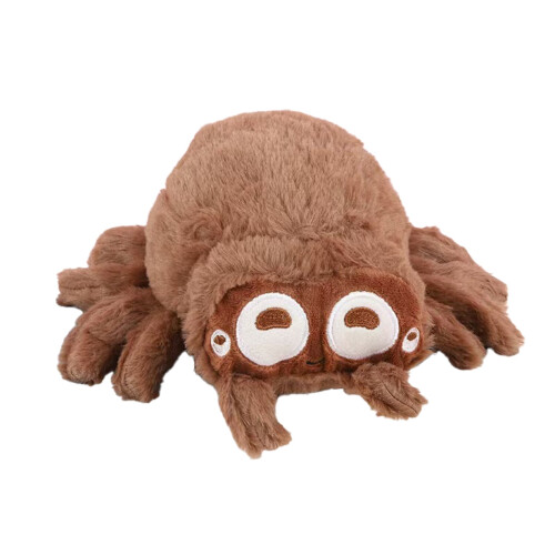 Springspin pluche speelgoed bruin 17 cm