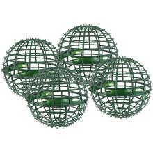 Support d'étagère à fleurs en plastique vert, lot de 4
