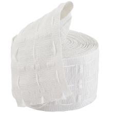 Witte plooiband voor gordijnen, 11 yard 3 inch