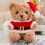 Pluche knuffelbeer van de Kerstman, 23 cm 1