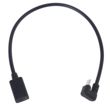 Konwerter typu C żeński na micro USB męski w kształcie litery U 180