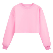 Geansaí Pullover Soladach Muinchille Fada do Chailíní Bándearg 11-12 Bliana d'Aois