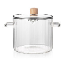 Pentola a fuoco lento in vetro borosilicato con coperchio, 1,8 l.