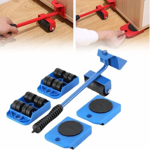 Furniture lift mover tool set blue adjustable height 4