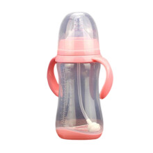 Garrafa com canudo estreito rosa 300ml 6 meses ou mais