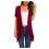 Women's Lightweight Short Sleeve Open Front Cardigan Red M 1