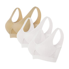 Soutien-gorge de sport pour femme, lot de 3, grandes tailles, sans coutures, couvrance totale