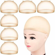 Perückenhaube für Damen, dünn, dehnbar, Nylon, 6er-Pack