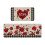 Keukenmatten set, antislip, absorberend, rood, polyester, 2 stuks 1
