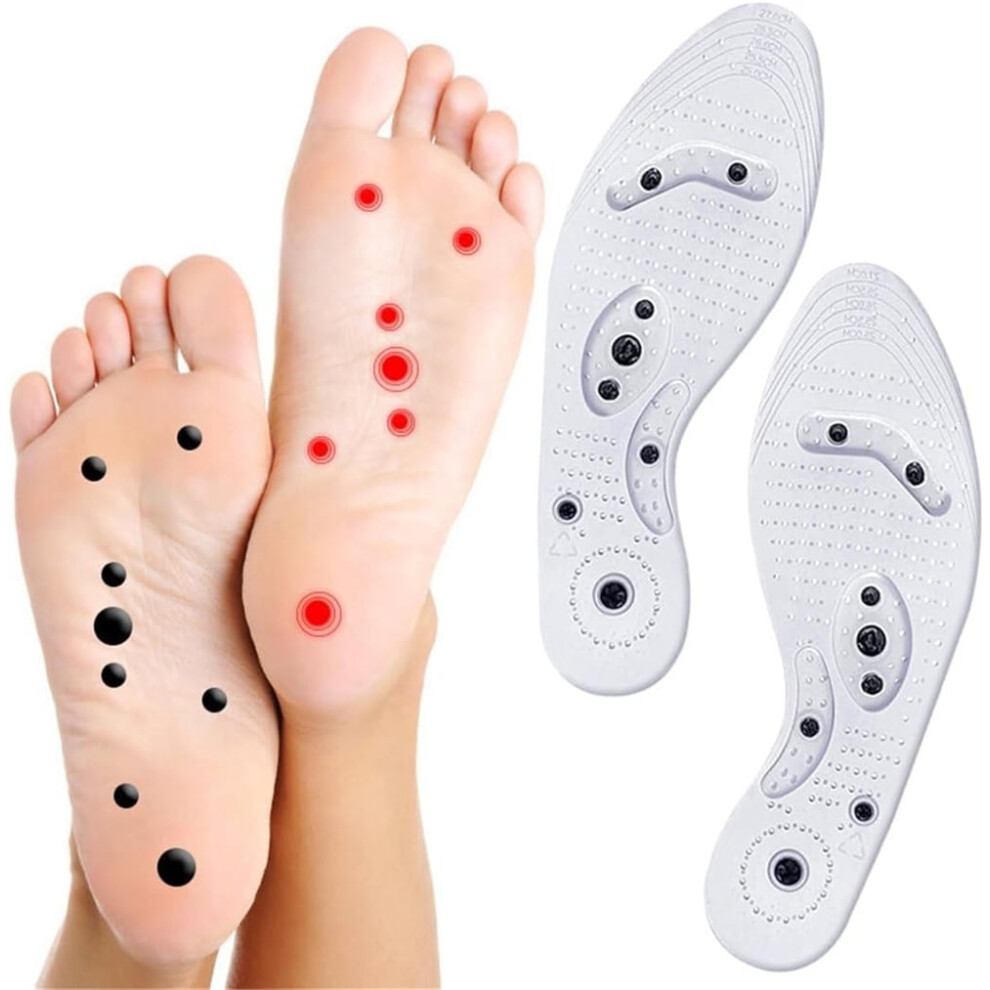 Foot acupressure magnetic insoles anti-fatigue washable