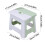Foldable Stool Plastic Portable 8.66x7.09x7.68 in 2
