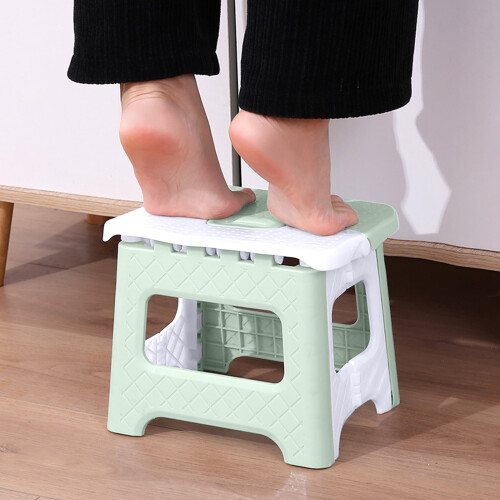 Foldable Stool Plastic Portable 8.66x7.09x7.68 in 2