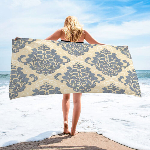 Microvezel strandhanddoek, groot, lichtgewicht, sneldrogend, 76 x 152 cm