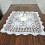 Handmade Crochet Tablecloth Vintage Cotton White Square 1