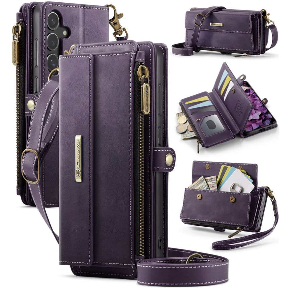 Caseme Wallet Case For Samsung Galaxy S24 Fe 5G Purple 9336866122992