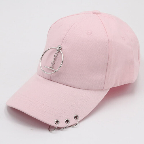 Unisex Baseball Cap Metallic Ring Chain Summer