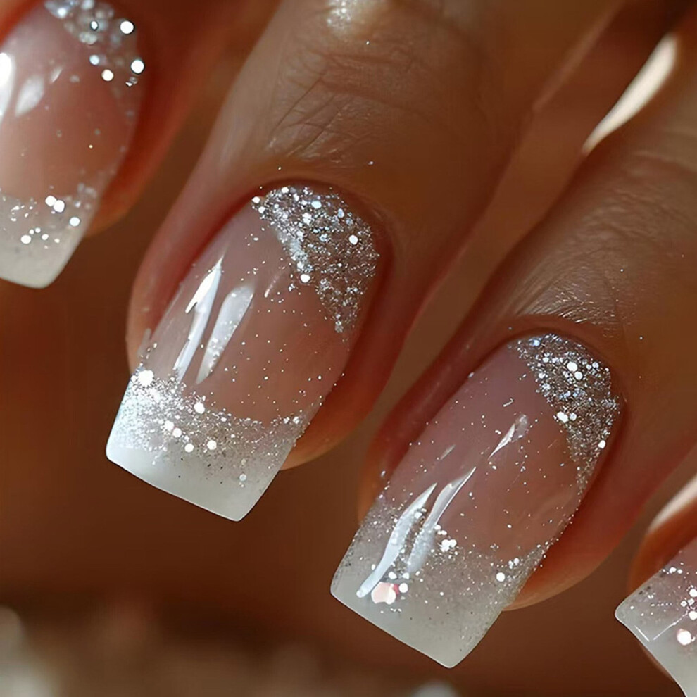Press-On Artificial Nails Square Medium 24pcs