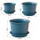 Pot de fleurs d'intérieur épais avec trou de drainage et soucoupe, 2