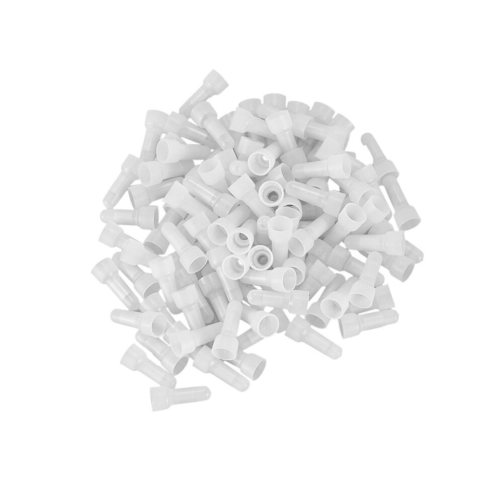 2000Pcs 22-16 Ga Awg Closed End Crimp Caps Splice Gauge Wire Connectors Terminals (White) White 6031657119221