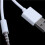 3pcs 3.5mm Plug Audio AUX to USB 2.0 Plug Adapter Charging Cable 1M White 5