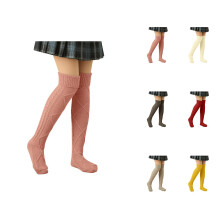 Women's Knitted Lace-Edge Over-Knee Socks, Thick Soft Warm