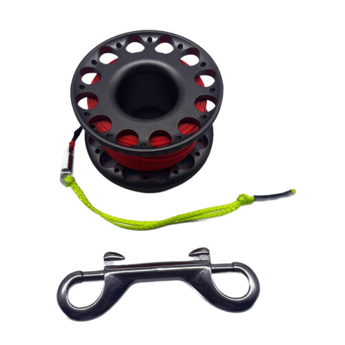 Scuba Diving Reel Gray with Double-Ended Bolt Snap 1pc 2