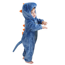 Dinosaur Baby Onesie Soft Flannel Long Sleeve 3M–3Y