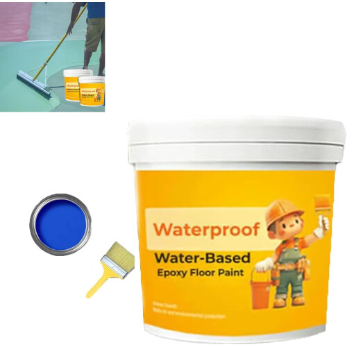 Water-Based Epoxy Floor Paint Waterproof Blue 300g 2PCS