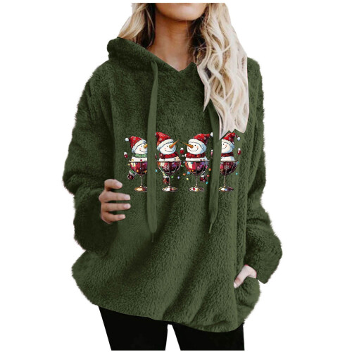 Women's Sherpa Fleece Hoodie Oversized Pullover
