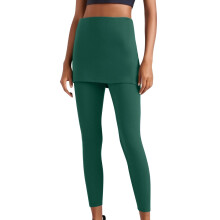 Yoga broek voor dames met uitlopende pijpen en aangehechte plooien