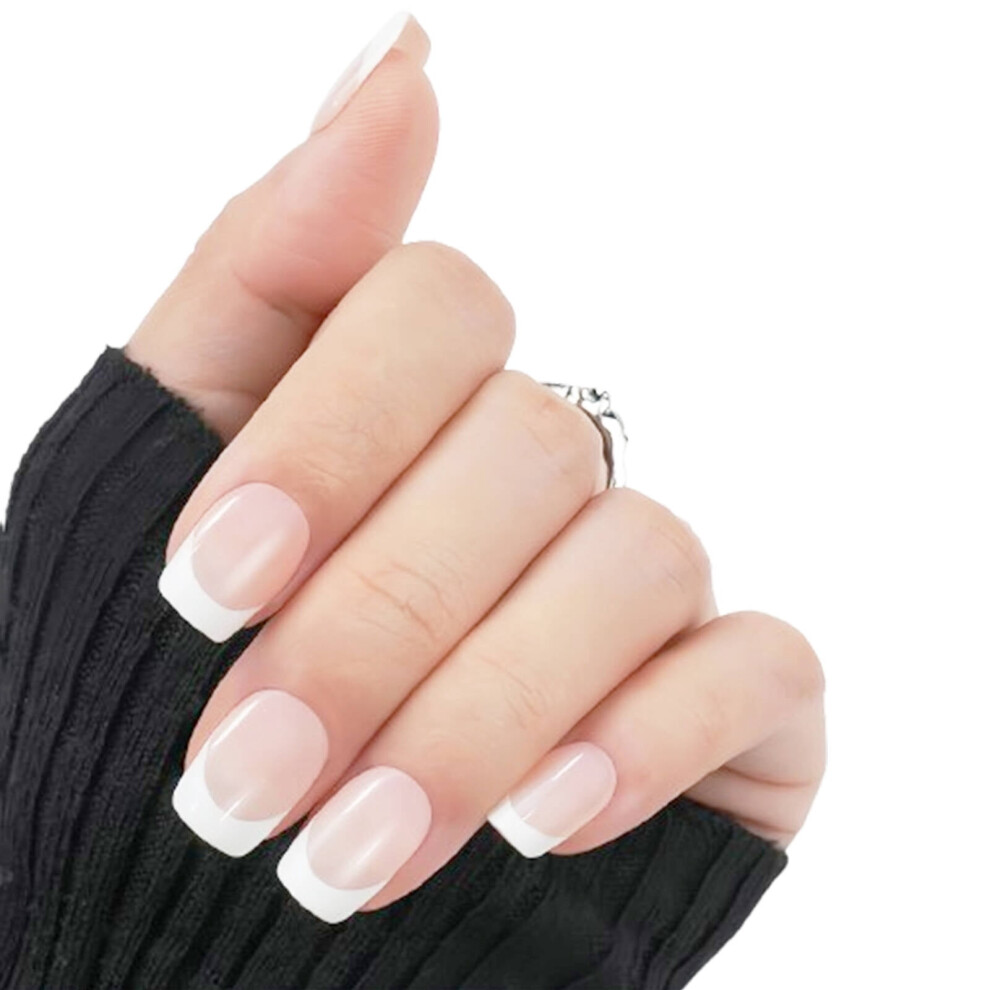 Acrylic Press-on Nails for Kids Short Square Style 24 Pcs