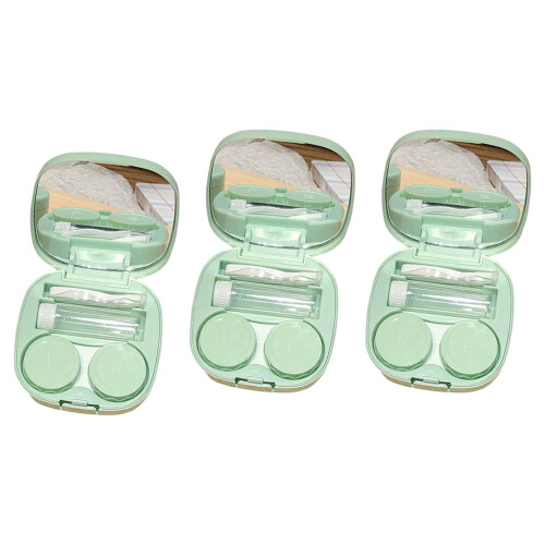 Portable Eye Contact Container with Accessory Holder,
