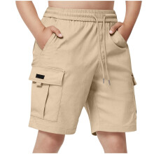 Boys School Uniform Shorts Beige Jogger Cargo 5-6 Years