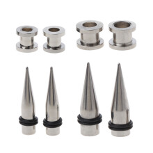 Stainless Steel Ear Tapers and Tunnels 2 Pairs