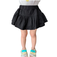 Girls Skort Black Ruffle High-Cut 6-7 Years