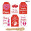 Valentine's Day gift ornaments 2D paper 60 pieces 1