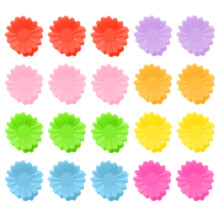Mini Plastic Hair Clips Chrysanthemum Design 20 pcs