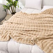 Plush Fleece Throw Blanket 40 x 60 inches Brown