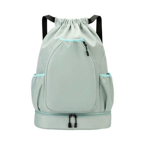Tennis Backpack Green Water-Resistant Large-Capacity
