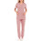 Women's Solid Scrubs Set Pink 2X 1